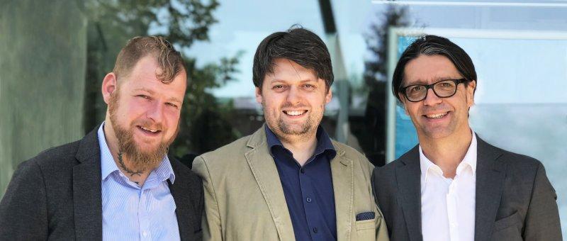 Das Gründerteam der Lynatox GmbH: (v.l.) Dr. Tobias Schnabel, Technischer Leiter, Daniel Martschoke, Geschäftsführer, und Lars Matting, Vertriebsleiter | © Lynatox GmbH