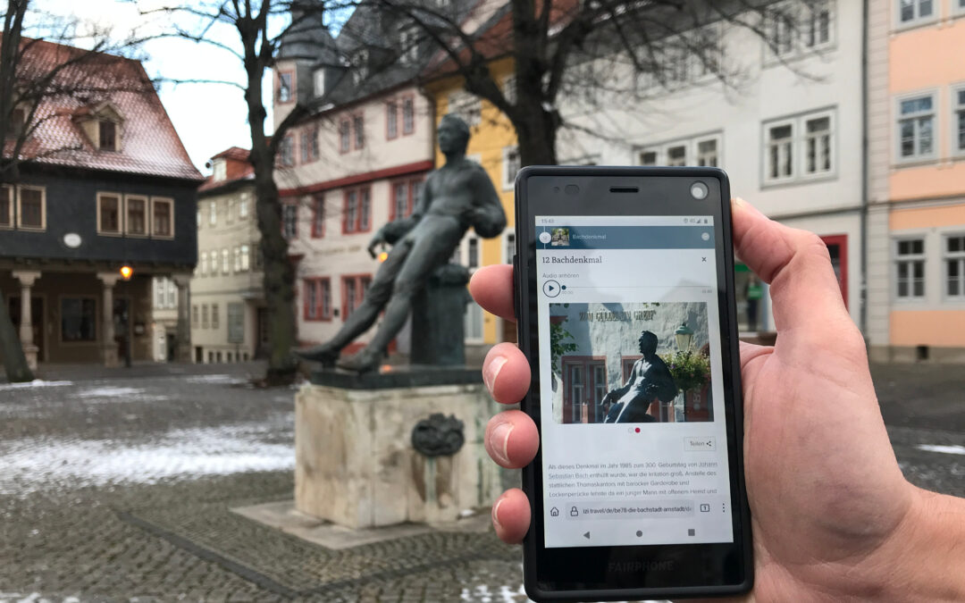 Mit dem Smartphone als digitaler Gästeführer die Bachstadt Arnstadt über 19 Stationen neu entdecken
