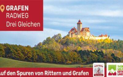 „Grafen-Radweg“ – neue Themenroute im Thüringer Burgenland Drei Gleichen