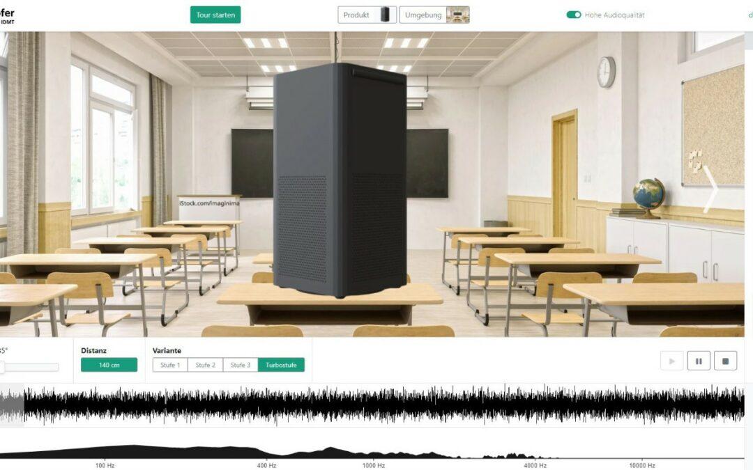 Fraunhofer IDMT entwickelt einen Online-Demonstrator, um den Klang von Luftreinigungsgeräten besser zu beurteilen