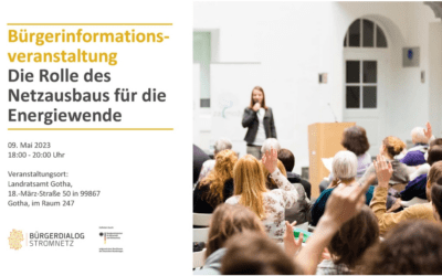 Bürgerdialog Stromnetz lädt zur Bürgerinformationsveranstaltung ein: Die Rolle des Netzausbaus für die Energiewende steht am 9. Mai im Fokus