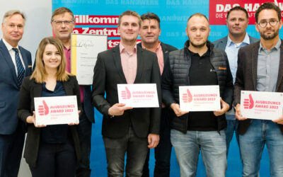 Wichtige Investition in die Zukunft – AusbildungsAward der Handwerkskammer vergeben