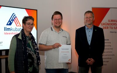 Erster Studierender erhält Entrepreneurial Skills-Zertifikat des Ilmkubator Gründungsservice