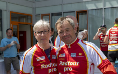Beispielgebend für die Gesundheit mit dem Rad unterwegs: Die Oschmanns bei der „Radtour pro Organspende“